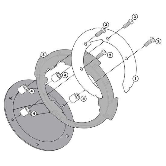 Σύστημα κλειδώματος σάκου BF10 στο ρεζερβουάρ για SUZUKI DL 1000 V-STROM '02 > 11 GIVI